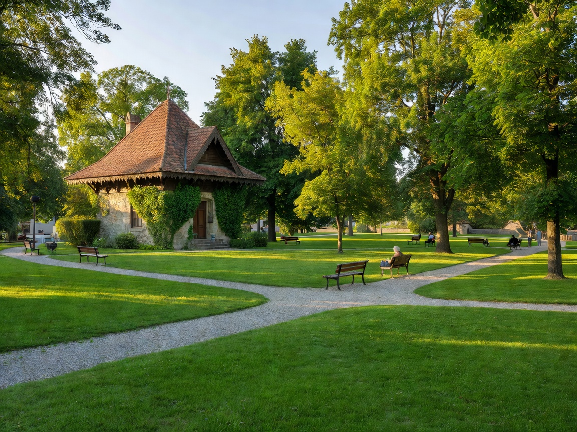 Wekerletelep historic Transylvanian style wooden architecture and green square